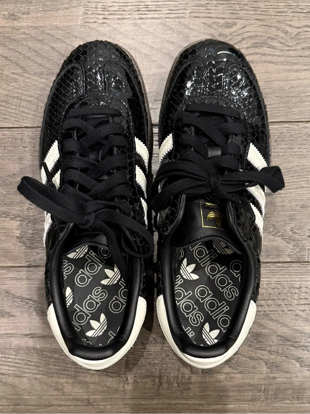 Adidas Samba Black Snakeskin Sneakers - women’s 7.5 US